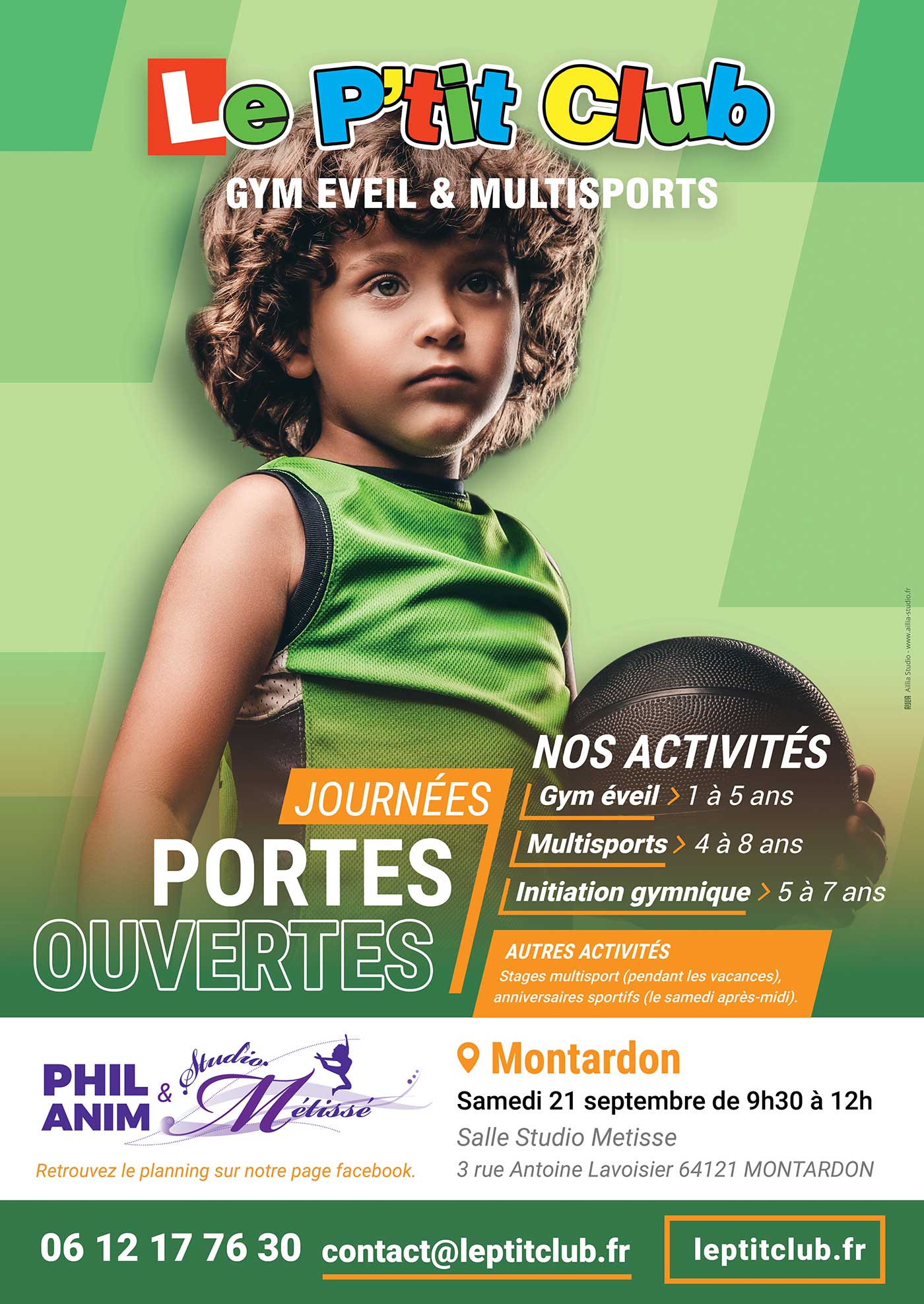 Affiche rentrée septembre 2019 Le P'tit Club Montardon