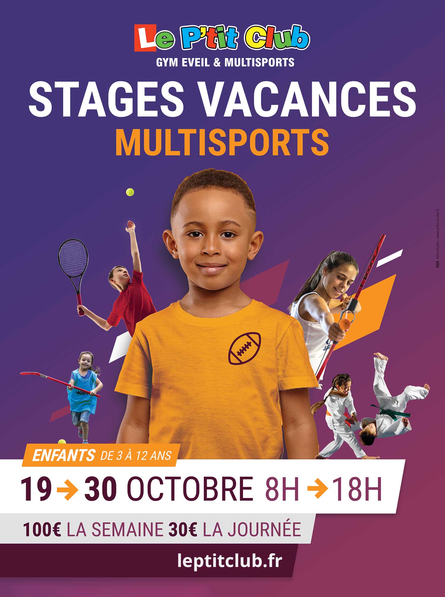 Affiche stages vacances octobre 2020 Le P'tit Club