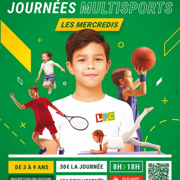 Affiche journées multiports du mercredi 2022 Le P'tit Club Montpellier