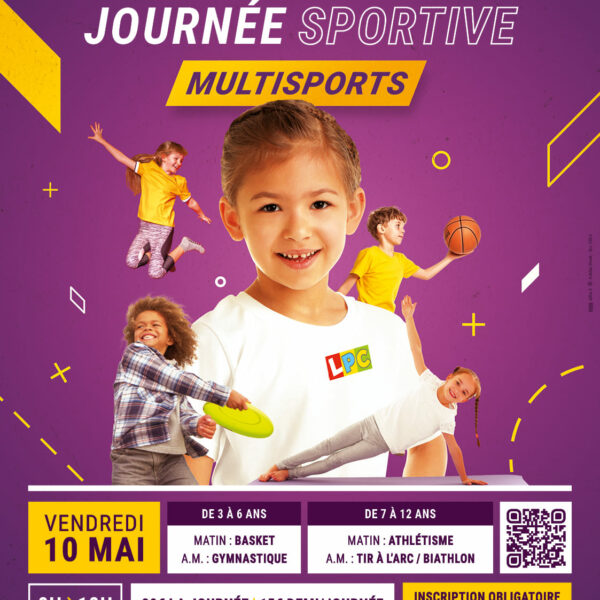 Affiche journées multiports du vendredi 10 mai 2024 Le P'tit Club Poitiers