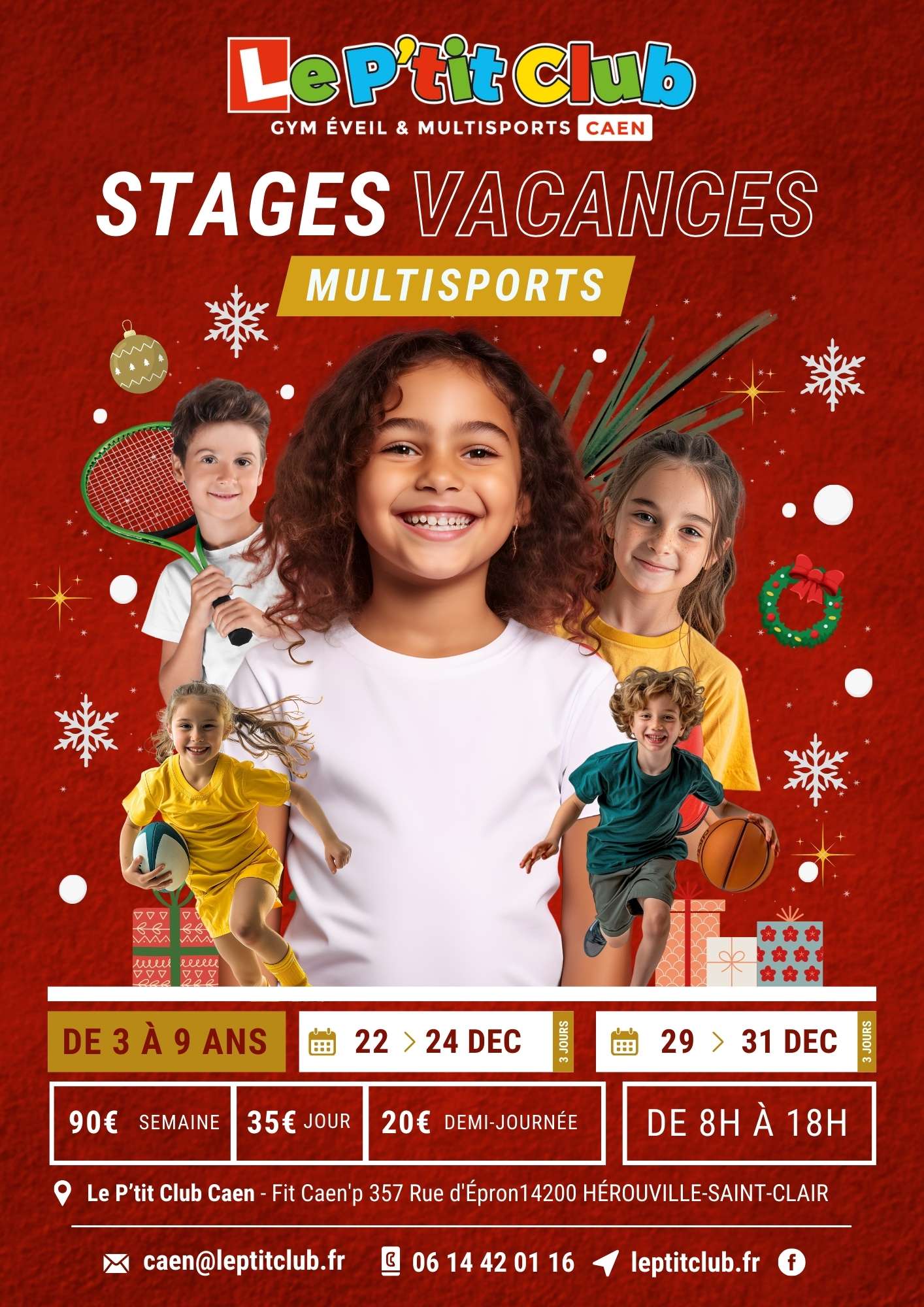 Stages vacances de Décembre 2025 Le P'tit Club Caen