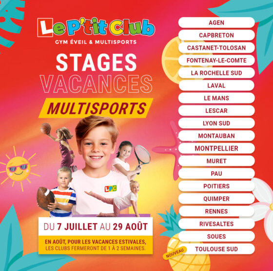 Stages vacances été 2025