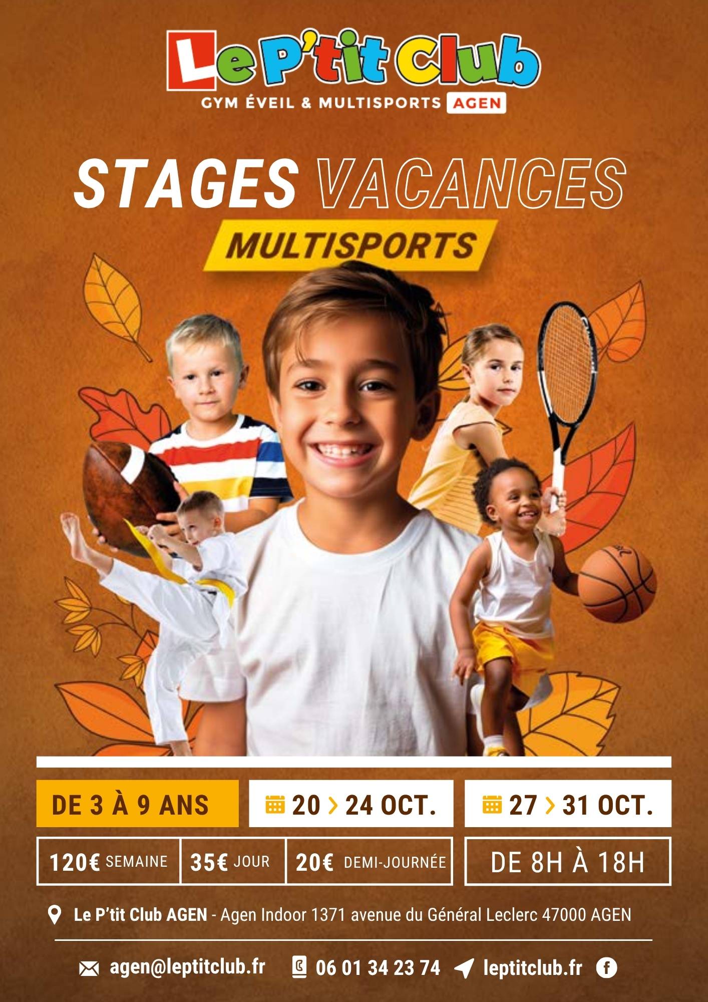 Stages vacances de Octobre 2025 Le P'tit Club Agen