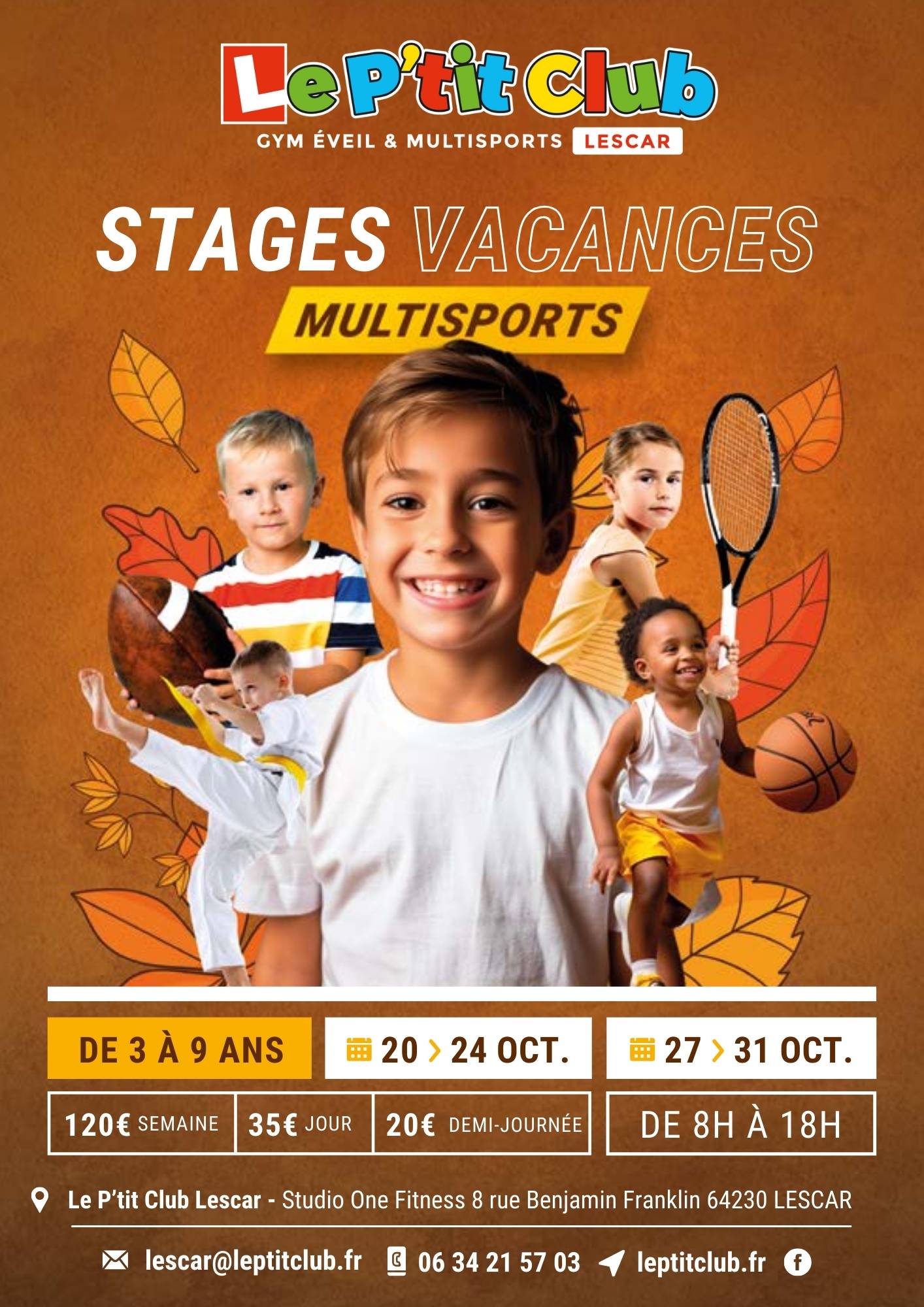 Stages vacances de Octobre 2025 Le P'tit Club Lescar