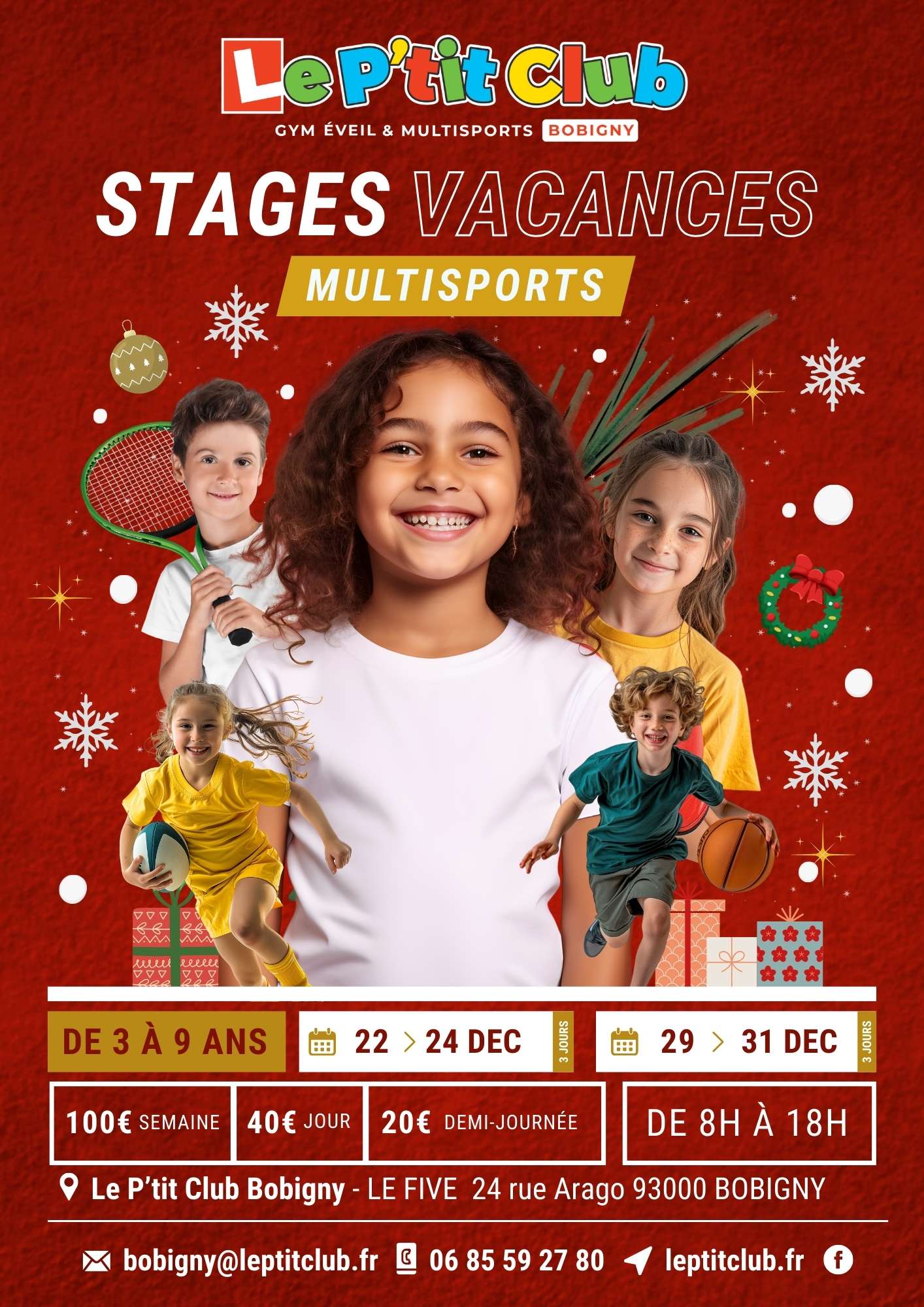 Stages vacances de Décembre 2025 Le P'tit Club Bobigny