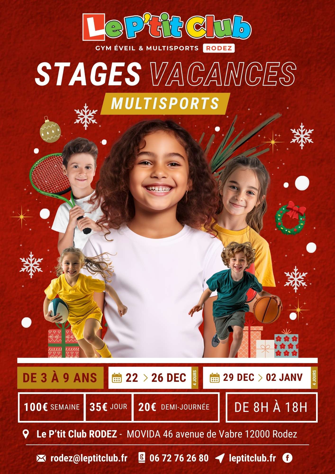Stages vacances de Décembre 2025 Le P'tit Club Rodez