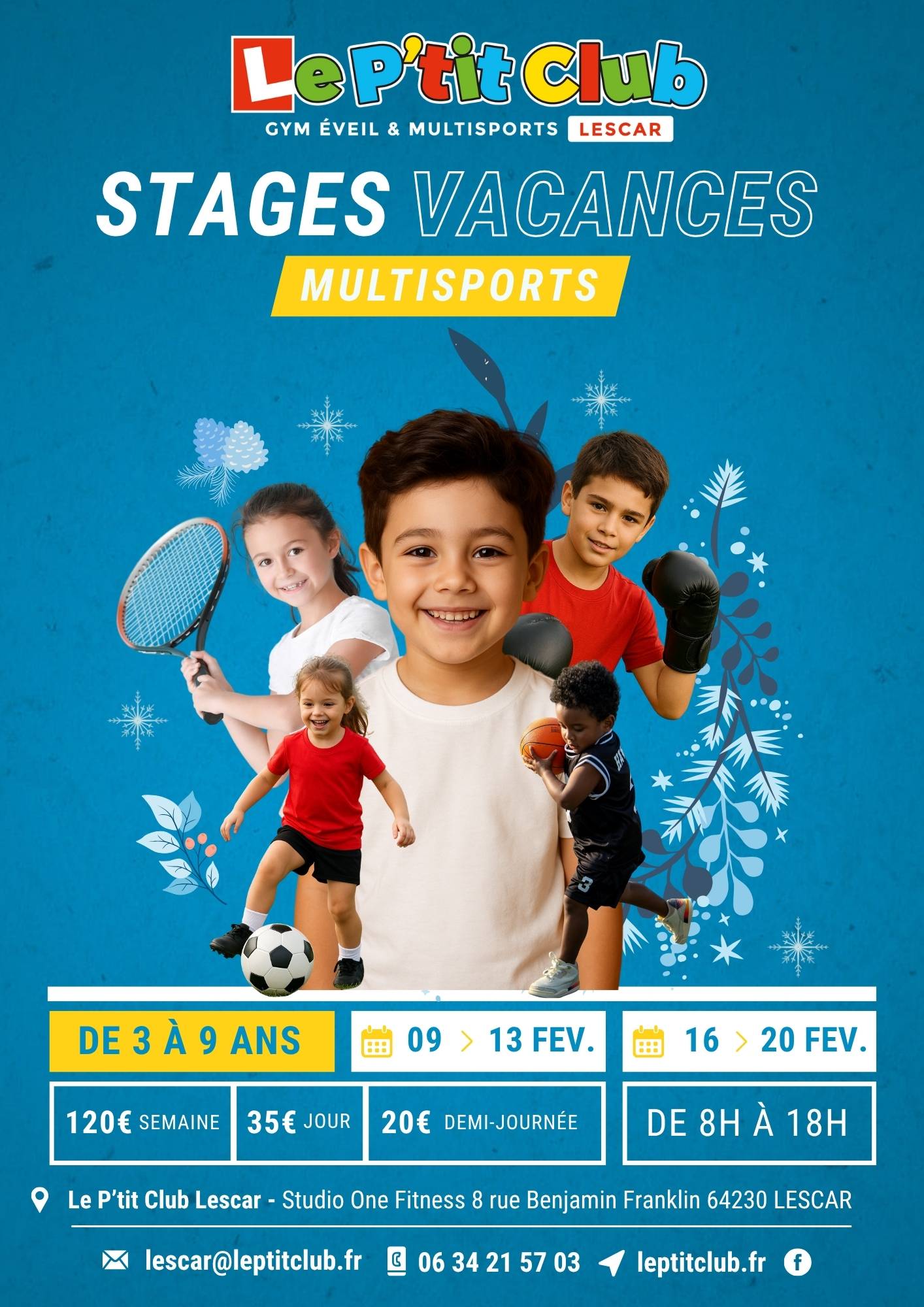 Stages vacances de Février 2026 Le P'tit Club Lescar