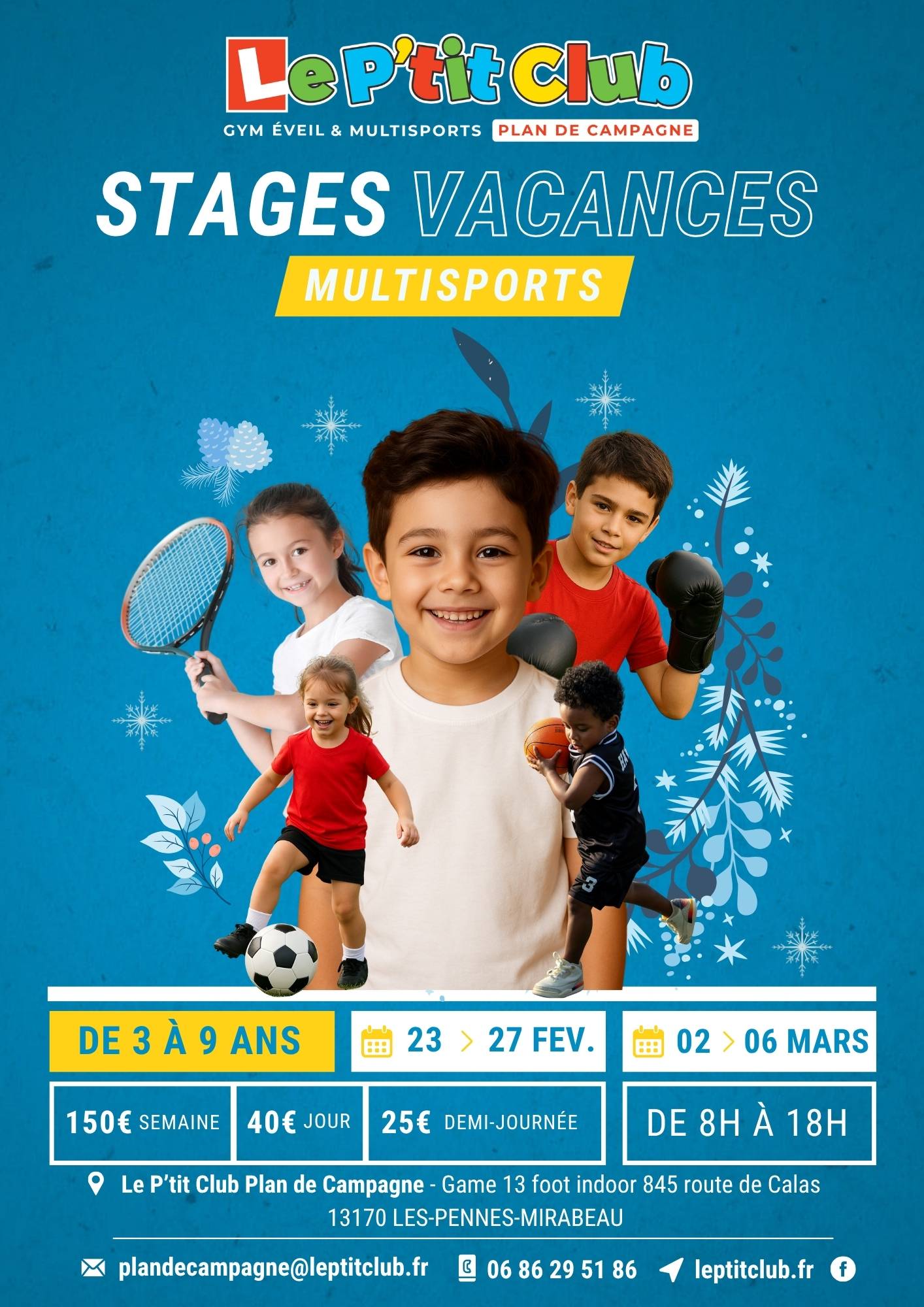 Stages vacances de Février 2026 Le P'tit Club Plan de Campagne