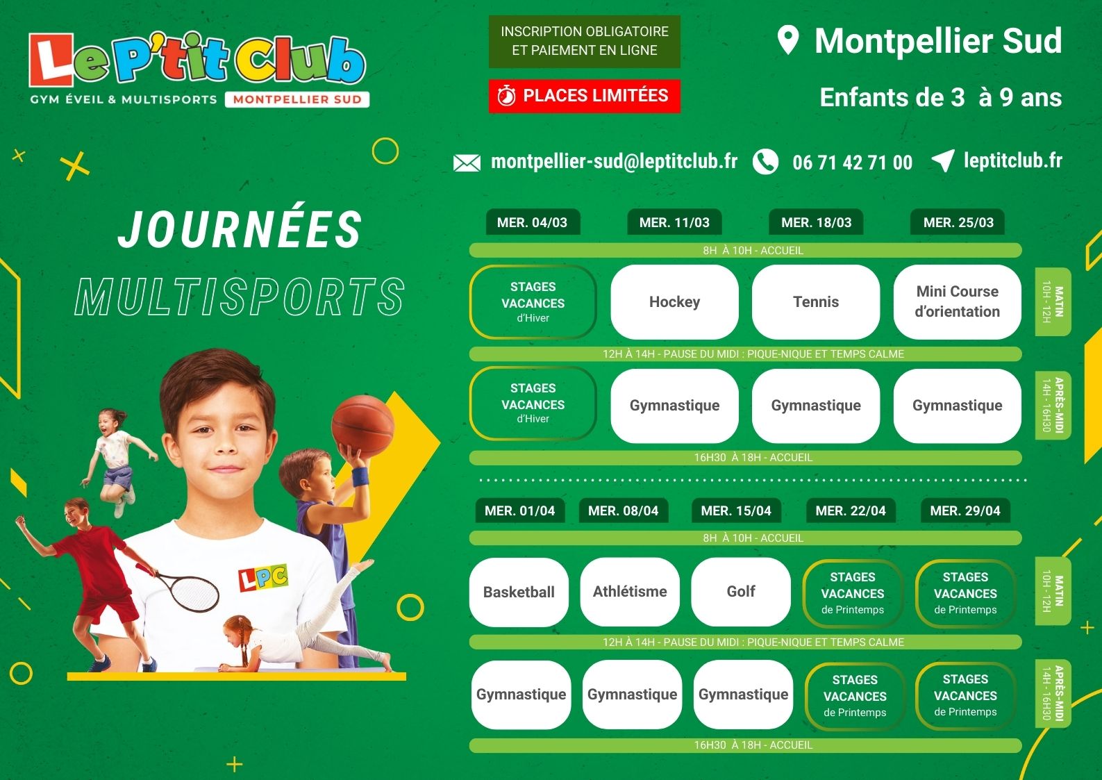 LPC-j-mer-26-03-04-mtp-sud-planning Planning journées multisports du mercredi mars-avril 2025 Le P'tit Club Montpellier Sud