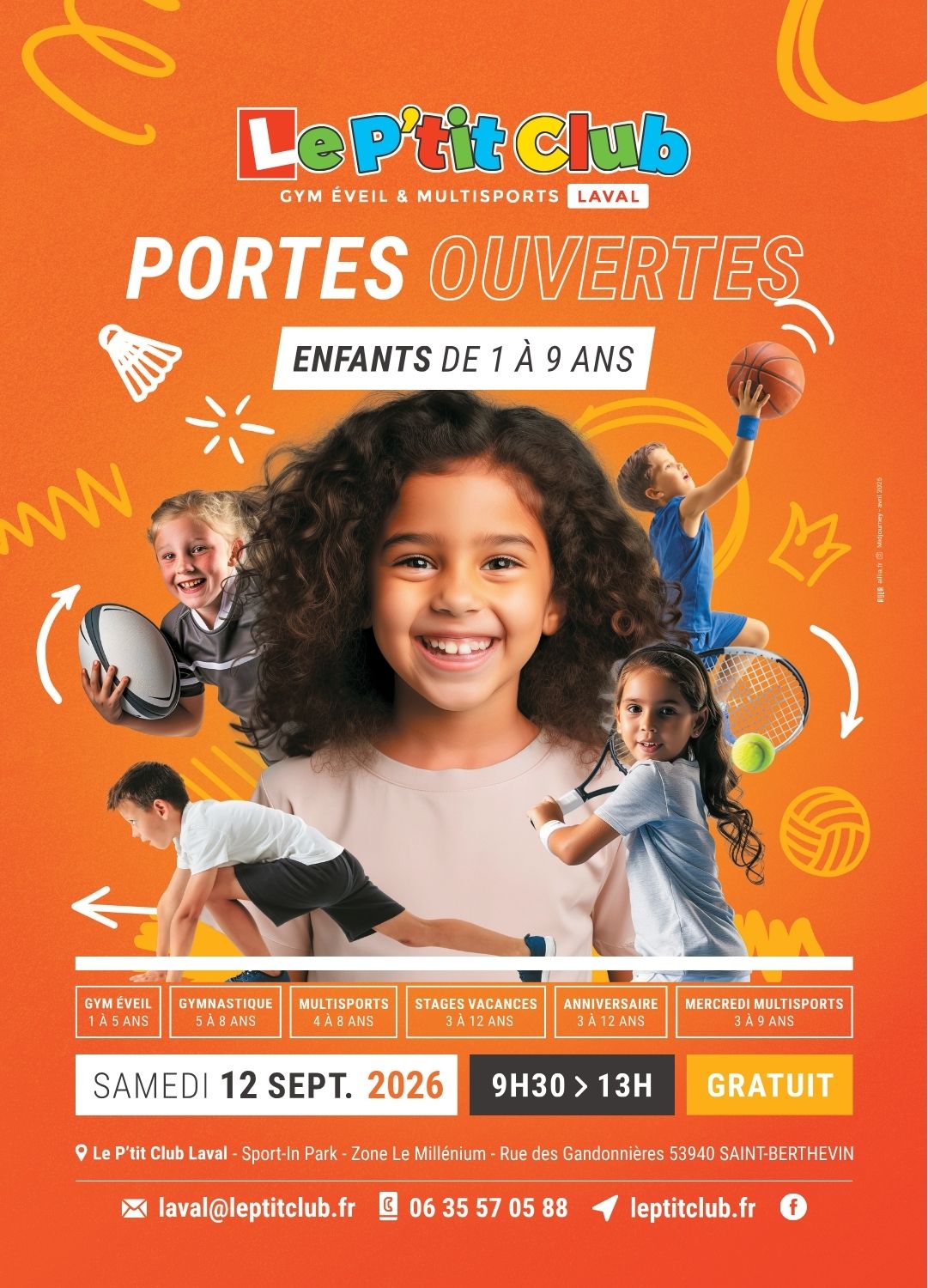 Portes ouvertes Le P'tit Club Laval 2026-2027