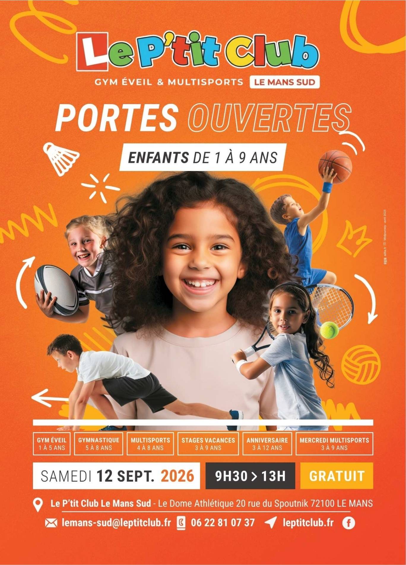 Portes ouvertes Le P'tit Club Le Mans Sud 2026-2027