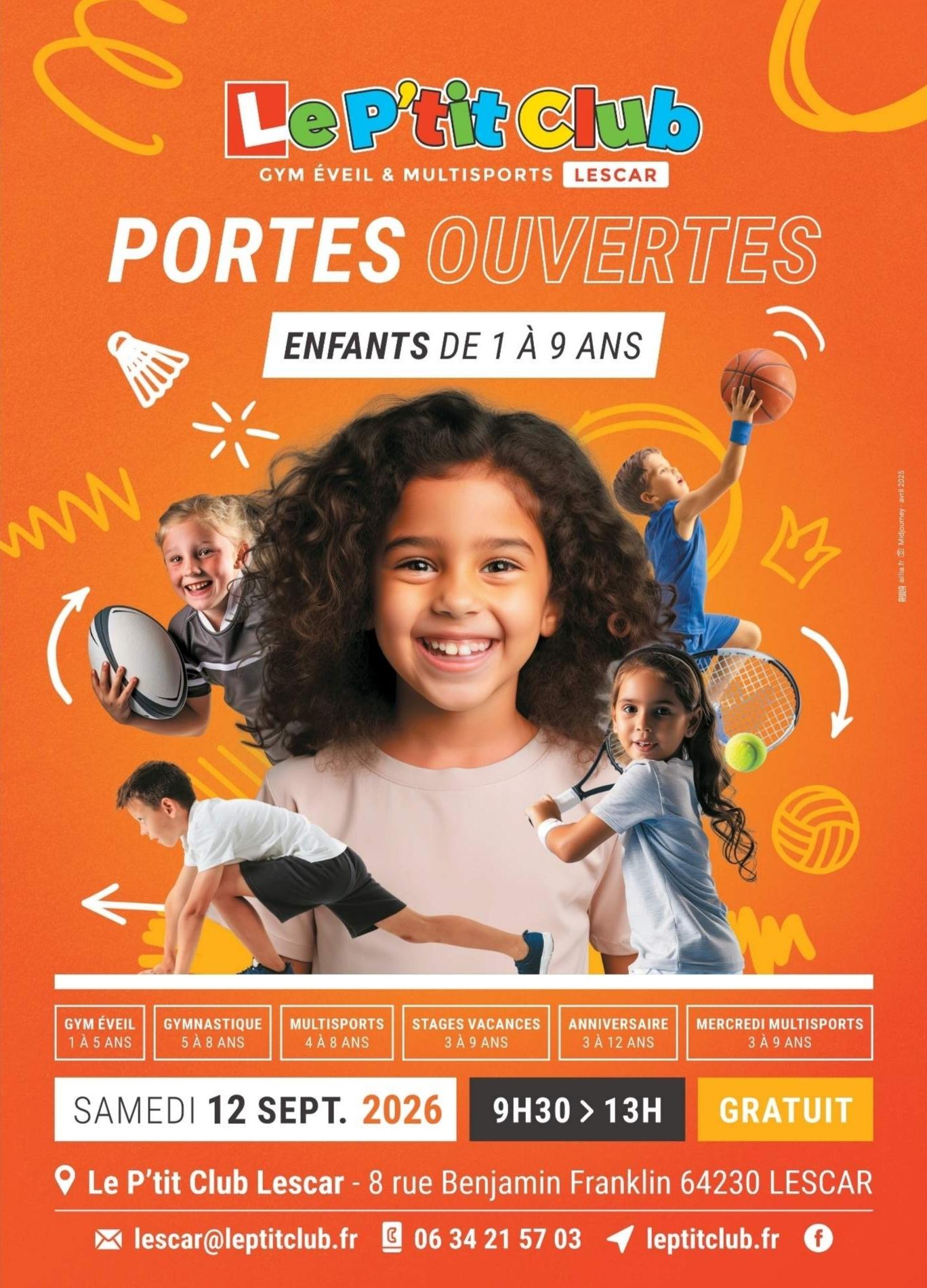Portes ouvertes Le P'tit Club Lescar 2026-2027