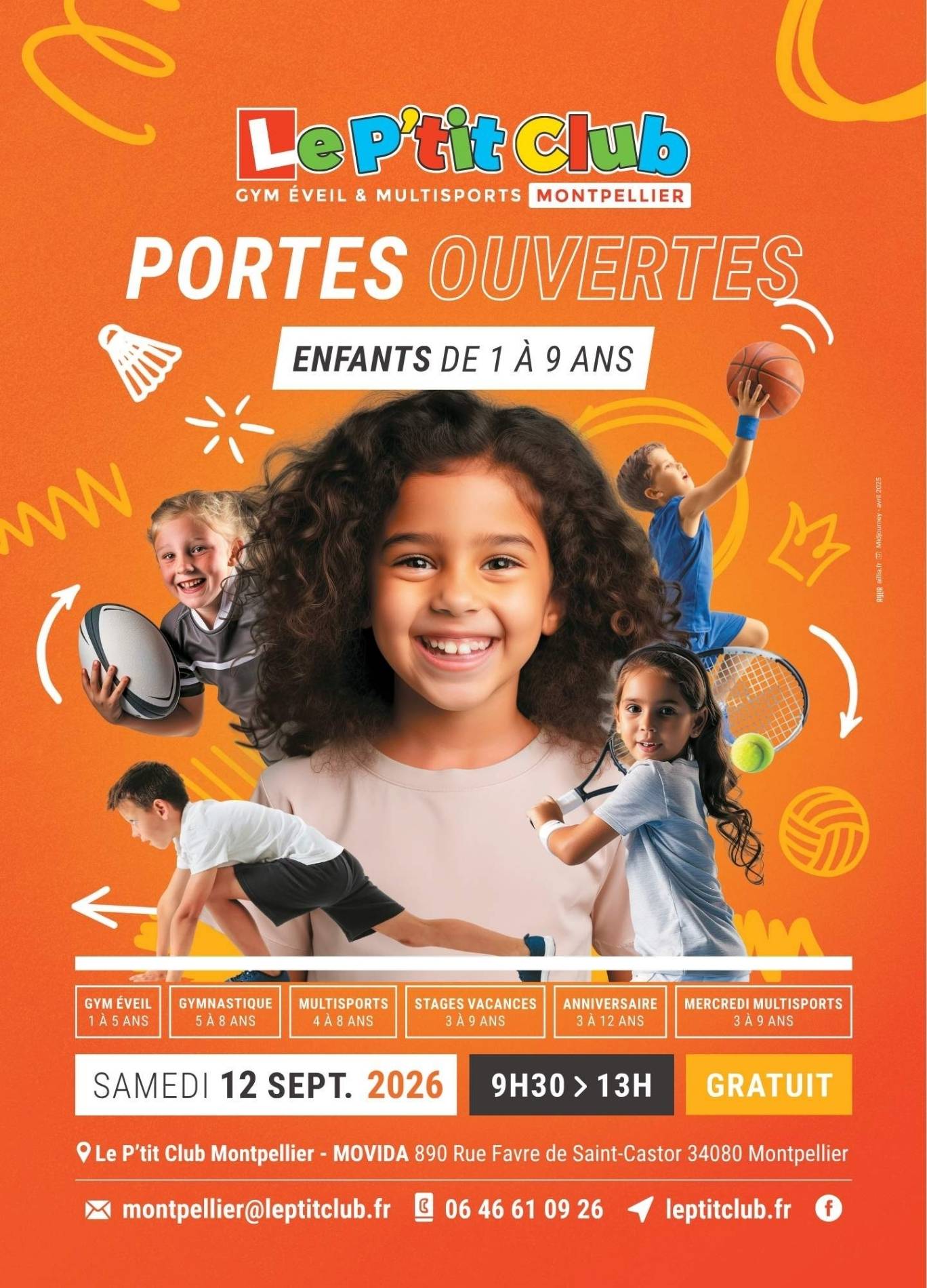 Portes ouvertes Le P'tit Club Montpellier 2026-2027