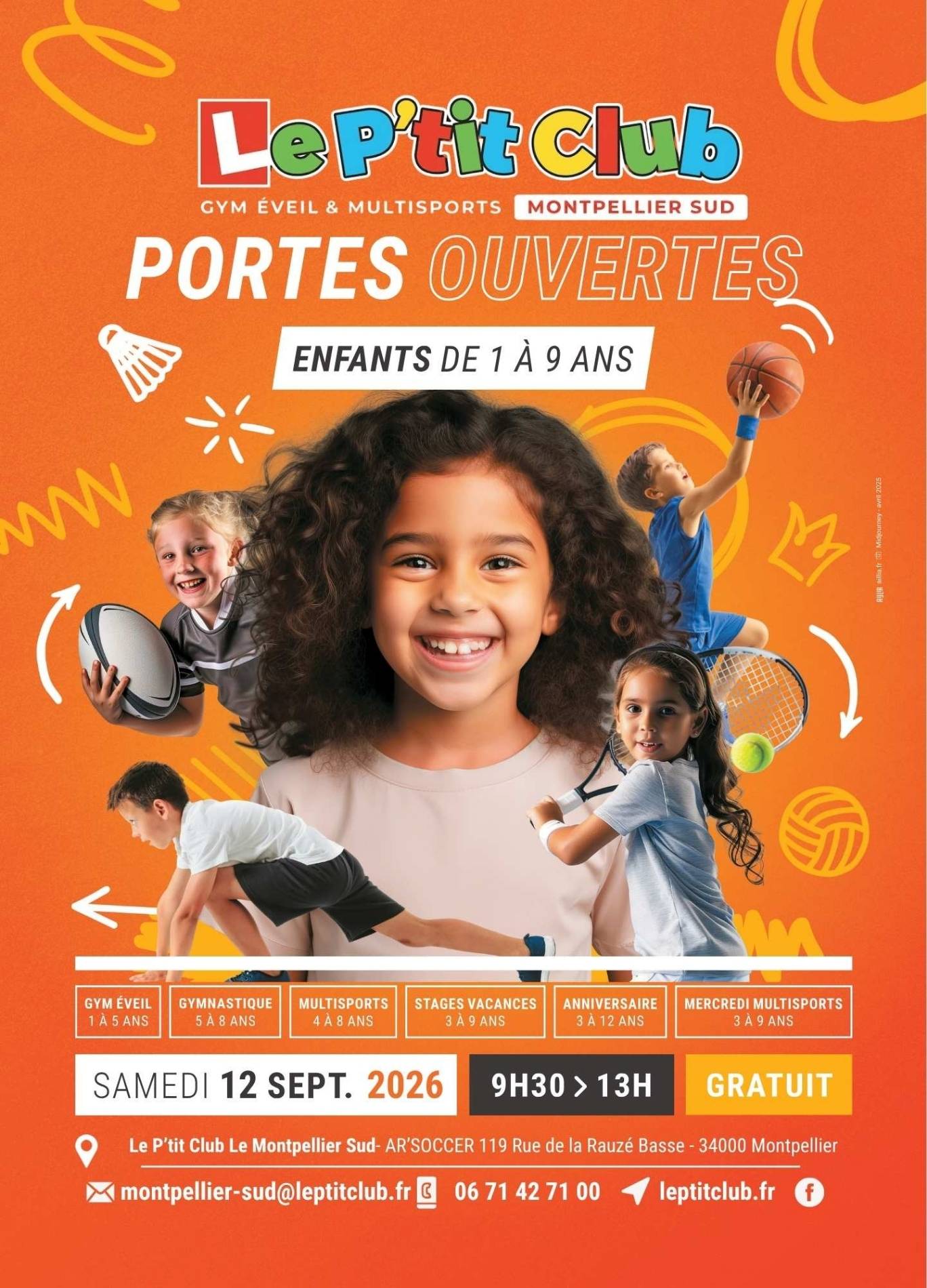 Portes ouvertes Le P'tit Club Montpellier Sud 2026-2027