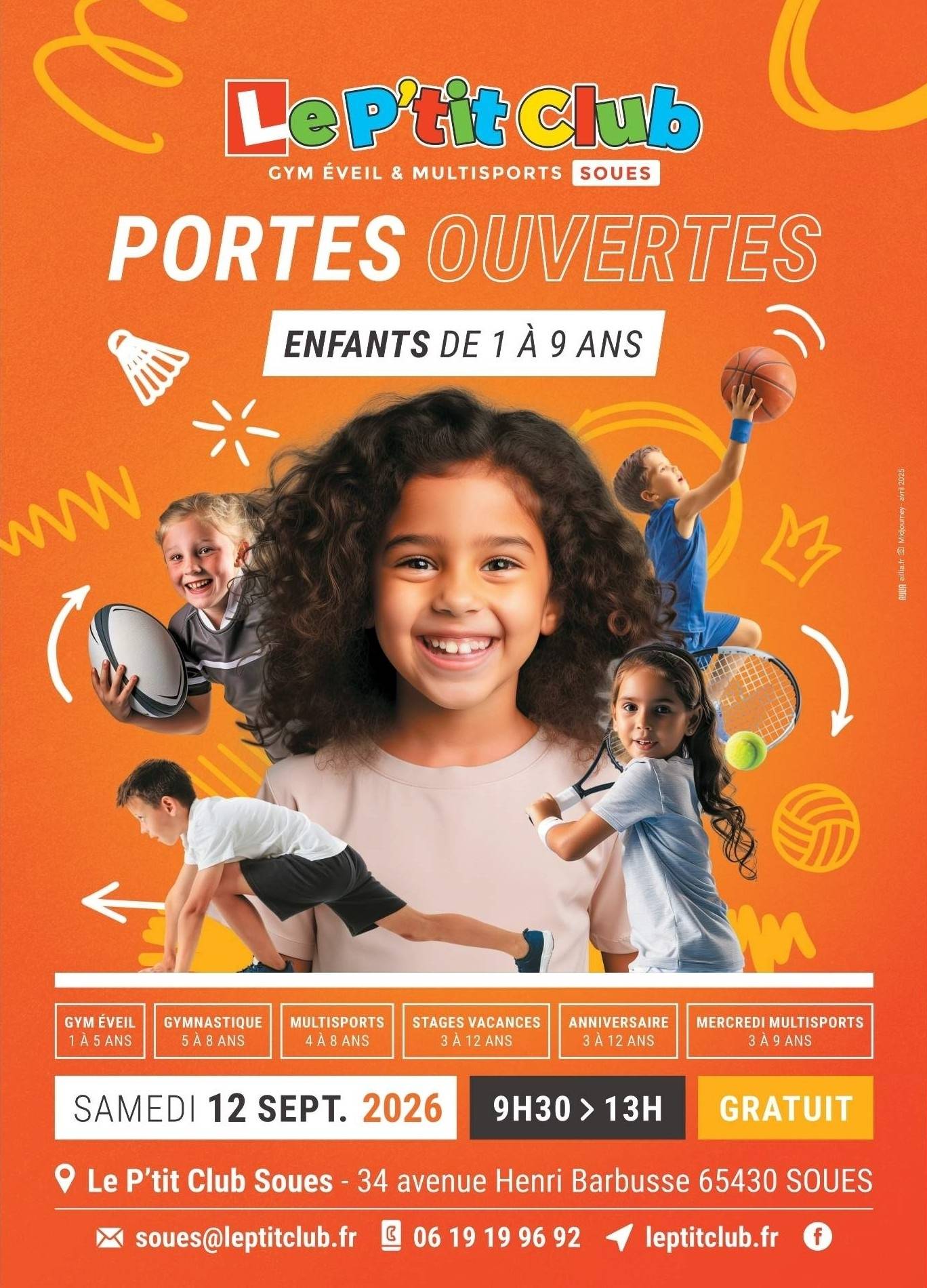 Portes ouvertes Le P'tit Club Soues 2026-2027