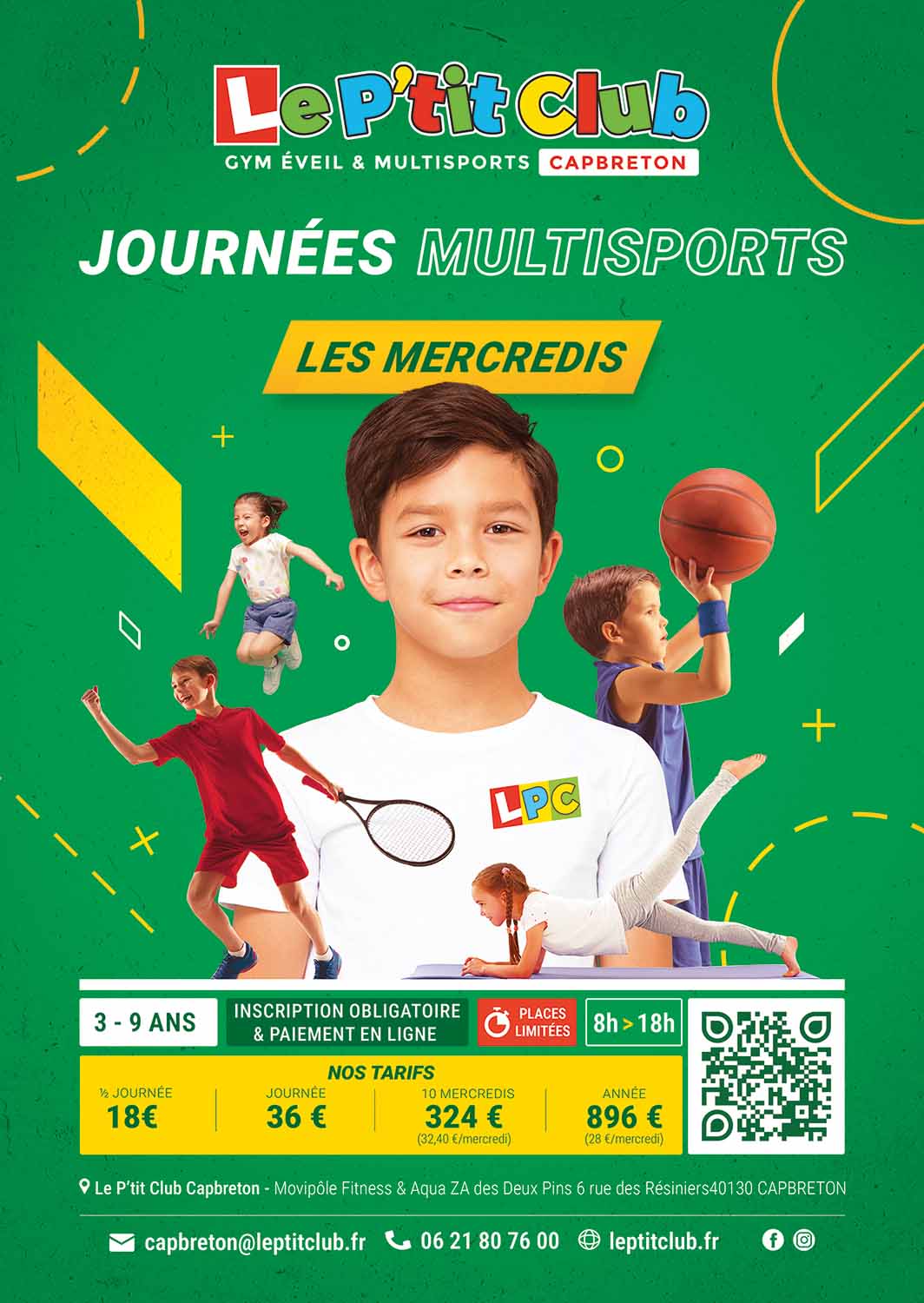 Affiche mercredis multisports 2026-2027 Le P'tit Club Capbreton