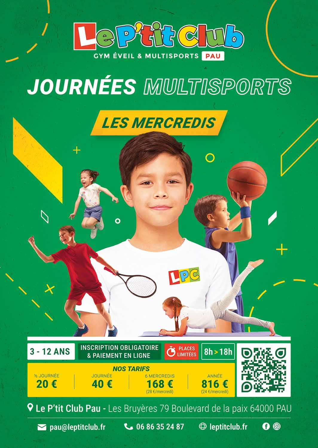 Affiche mercredis multisports 2026-2027 Le P'tit Club Pau