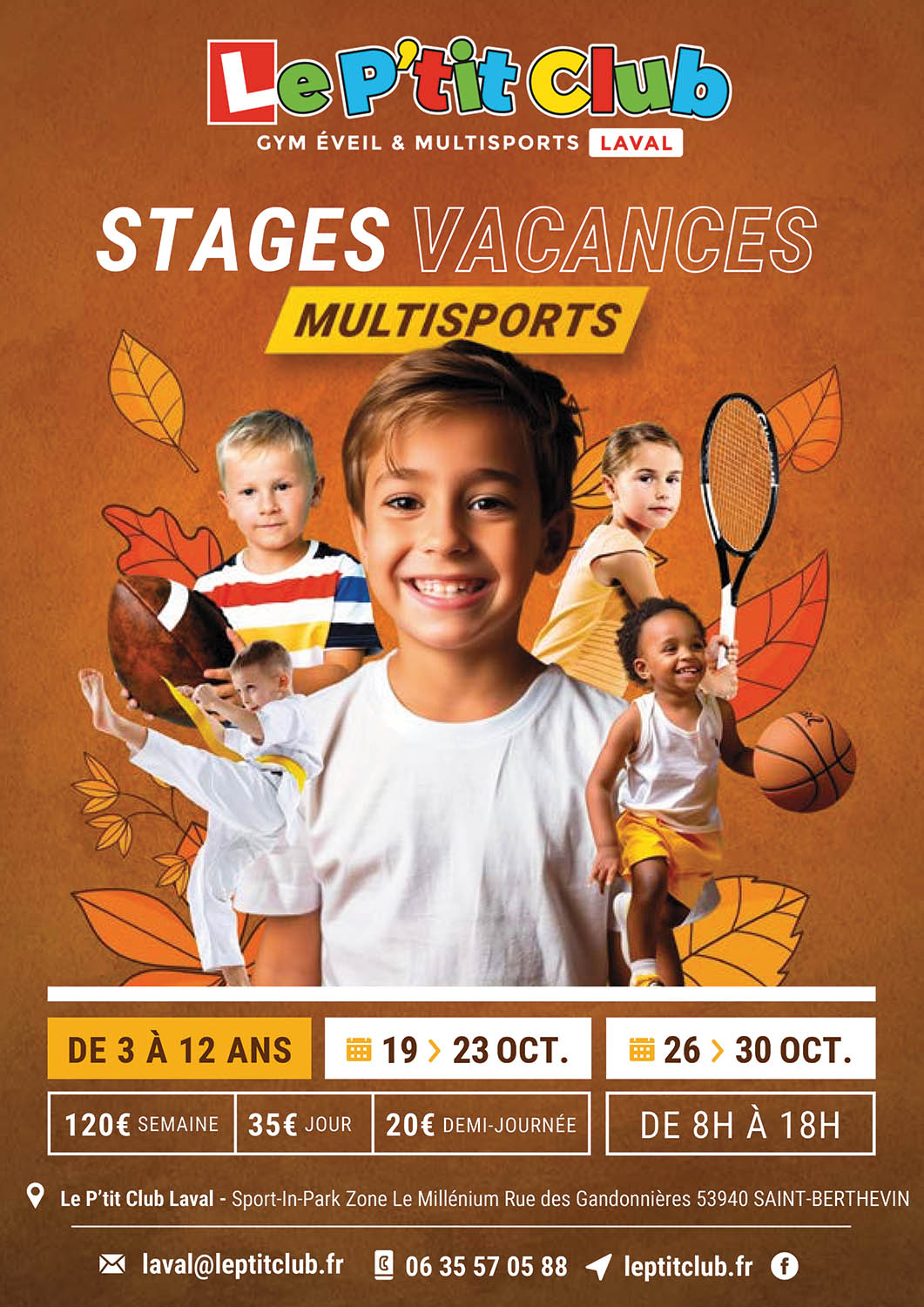 Stages vacances de la Toussaint 2026 Le P'tit Club Laval