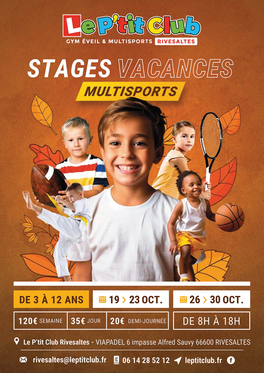Stages vacances de la Toussaint 2026 Le P'tit Club Rivesaltes